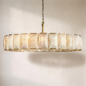 Harlew Calcite Round Chandelier 60"