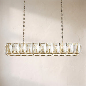 Harlew Crystal Rectangle Chandelier 42"54"62"74", rectangular