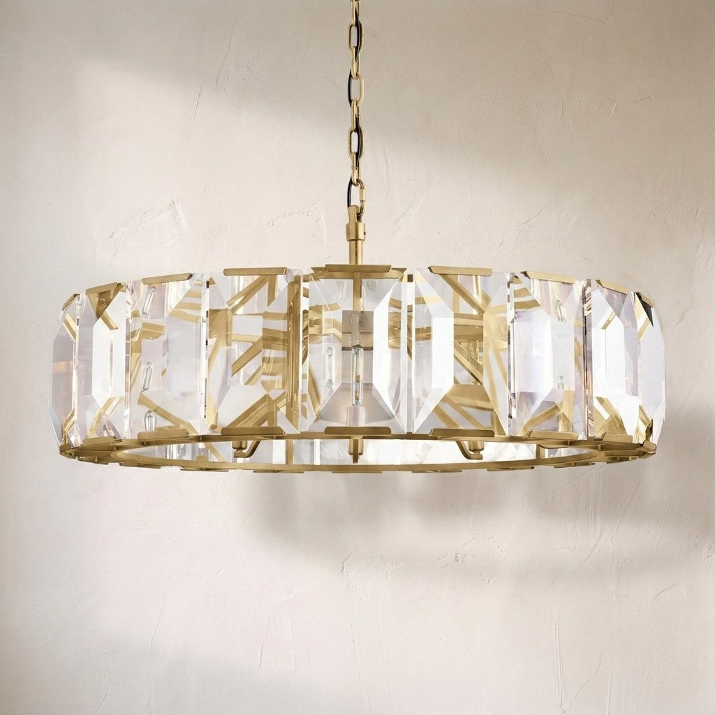 Harlew Crystal Round Chandelier 43"