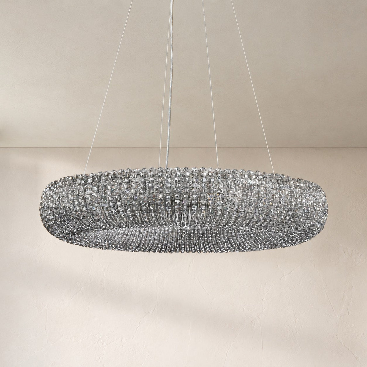 Haze Crystal Round LED Chandelier 32"41"59"72"
