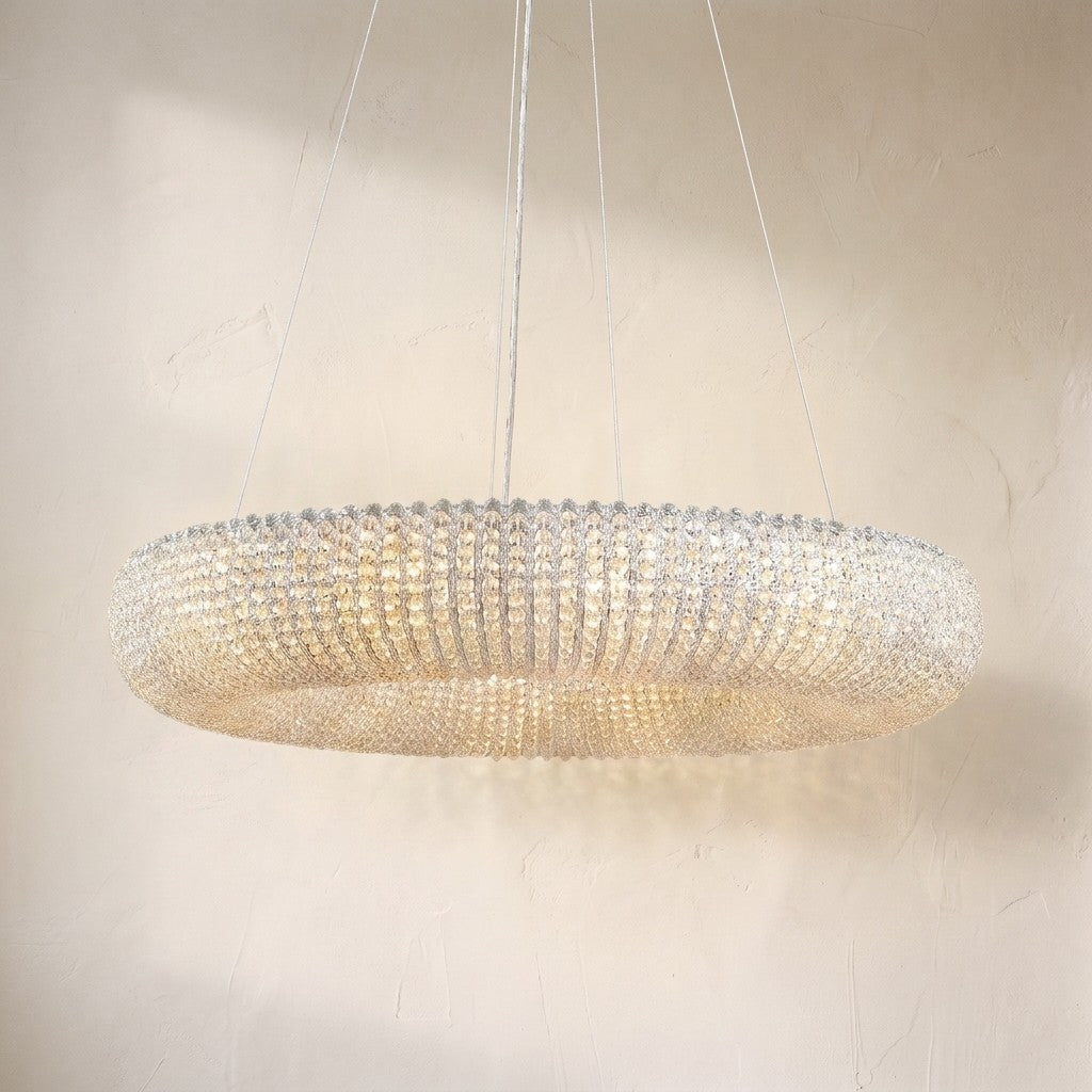 Haze Crystal Round LED Chandelier 32"41"59"72"