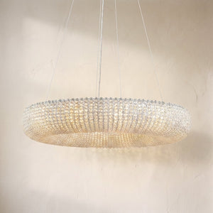Haze Crystal Round LED Chandelier 32"41"59"72"