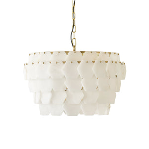 Hexa Cloud Gold & White Alabaster Pendant Light – 23.6’’ Diameter