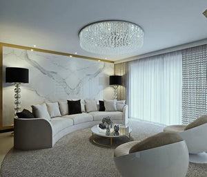Light Luxury Round/Oval Flush Mount Crystal Chandelier - view 4