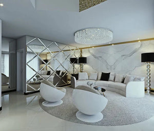 Light Luxury Round/Oval Flush Mount Crystal Chandelier - view 5