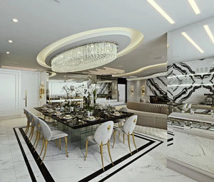 Light Luxury Round/Oval Flush Mount Crystal Chandelier - view 6