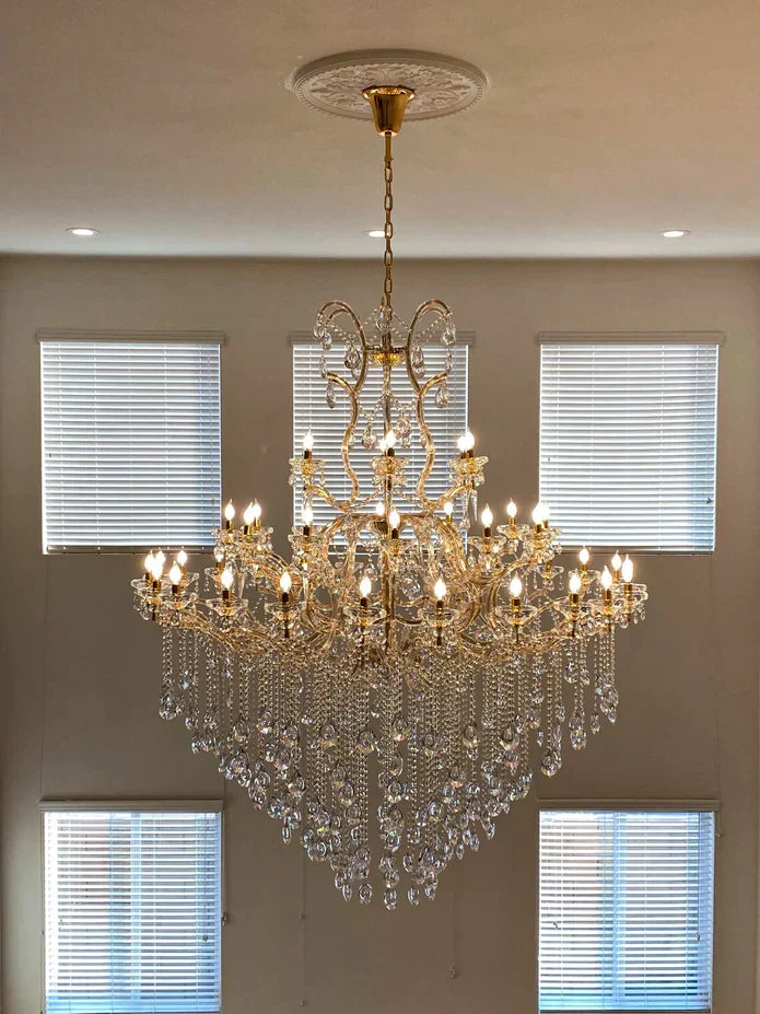 Classic Modern Multi-layers Crystal Chandelier for Staircase/Foyer/Villa - view 3