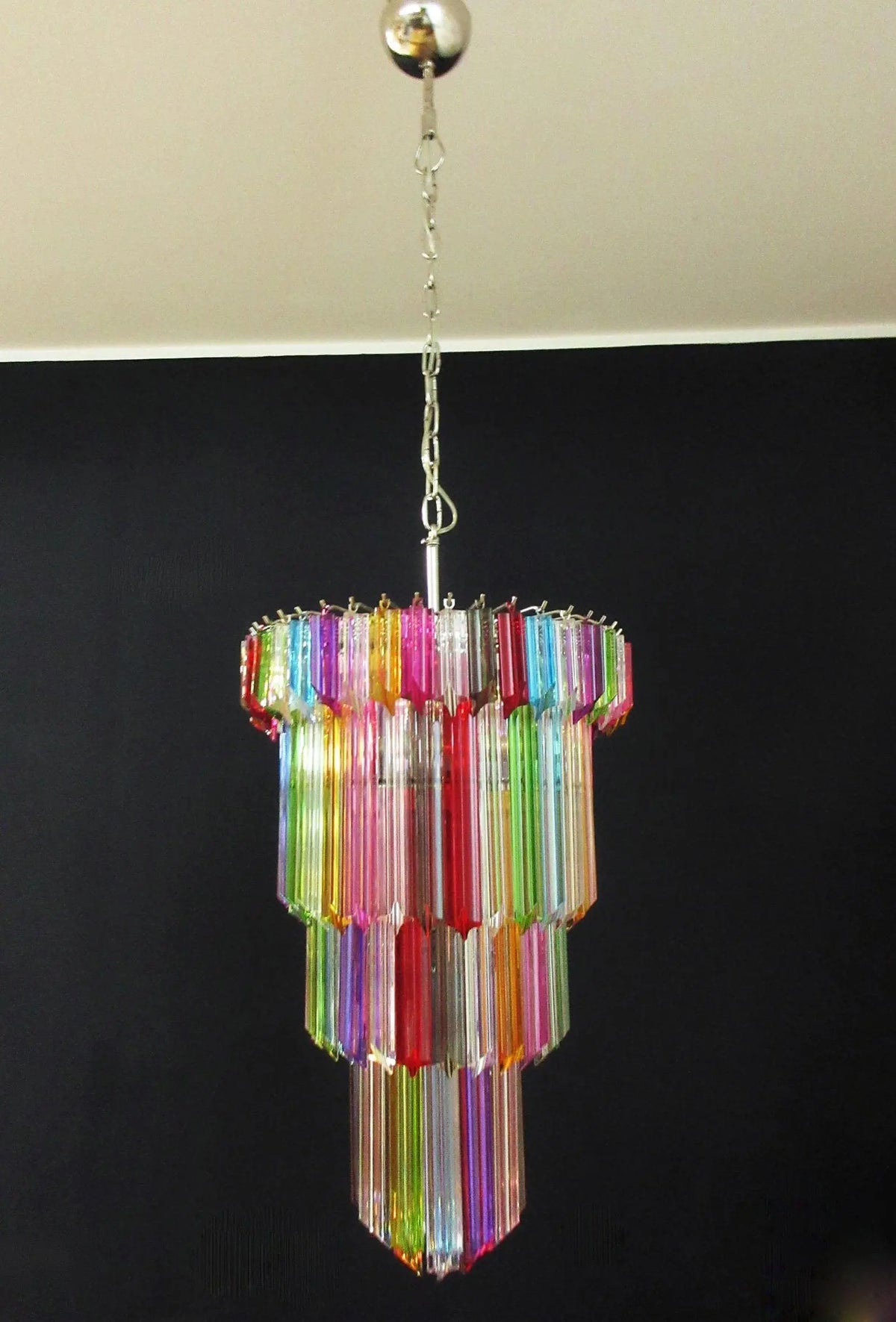 Murano-Style Chandelier – 111 prisms – Multi