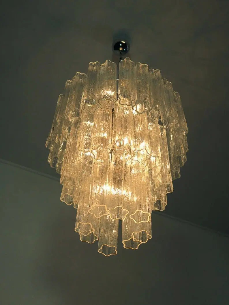 Murano-Style Chandelier – 48 tubes – Transparent