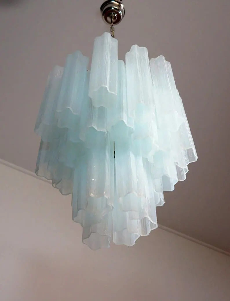 Virelia Glass Tube Chandelier 30 Tubes - Opal