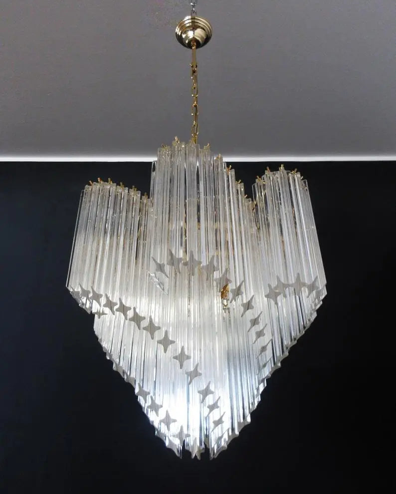 Murano-Style Chandelier – Viennetta -114 prims – Transparent