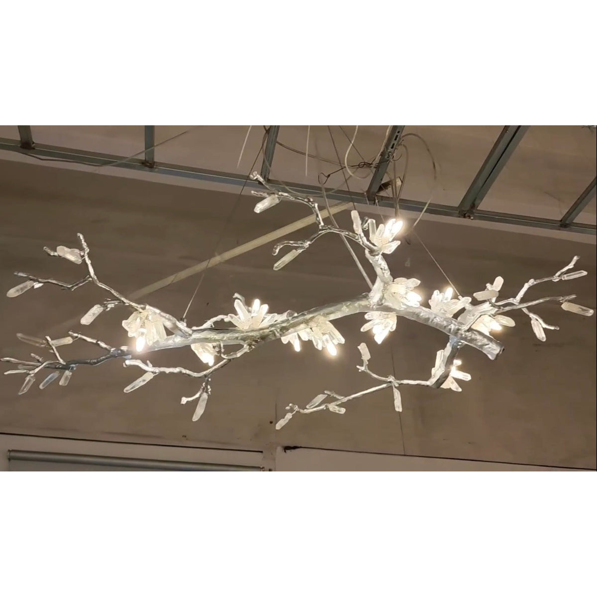Selenite Crystal Blossom Branching Tree Chandelier - view 40