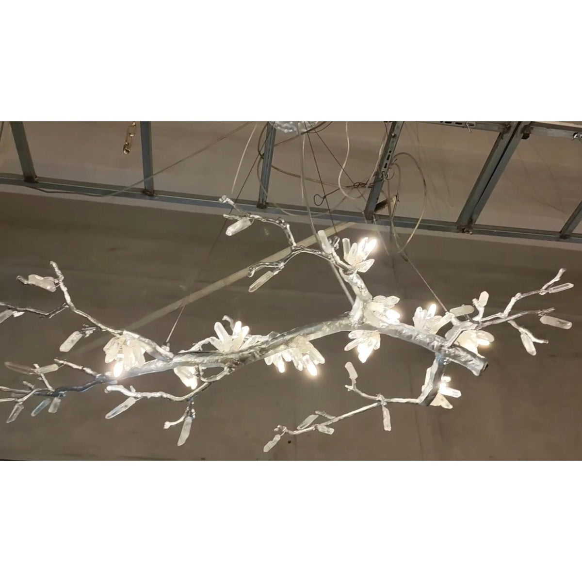 Selenite Crystal Blossom Branching Tree Chandelier - view 10