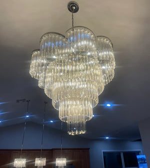 Twin Palms Round Crystal Chandelier - view 3