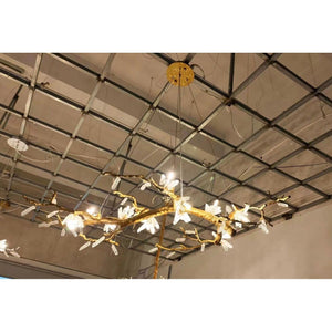 Selenite Crystal Blossom Branching Tree Chandelier - view 6