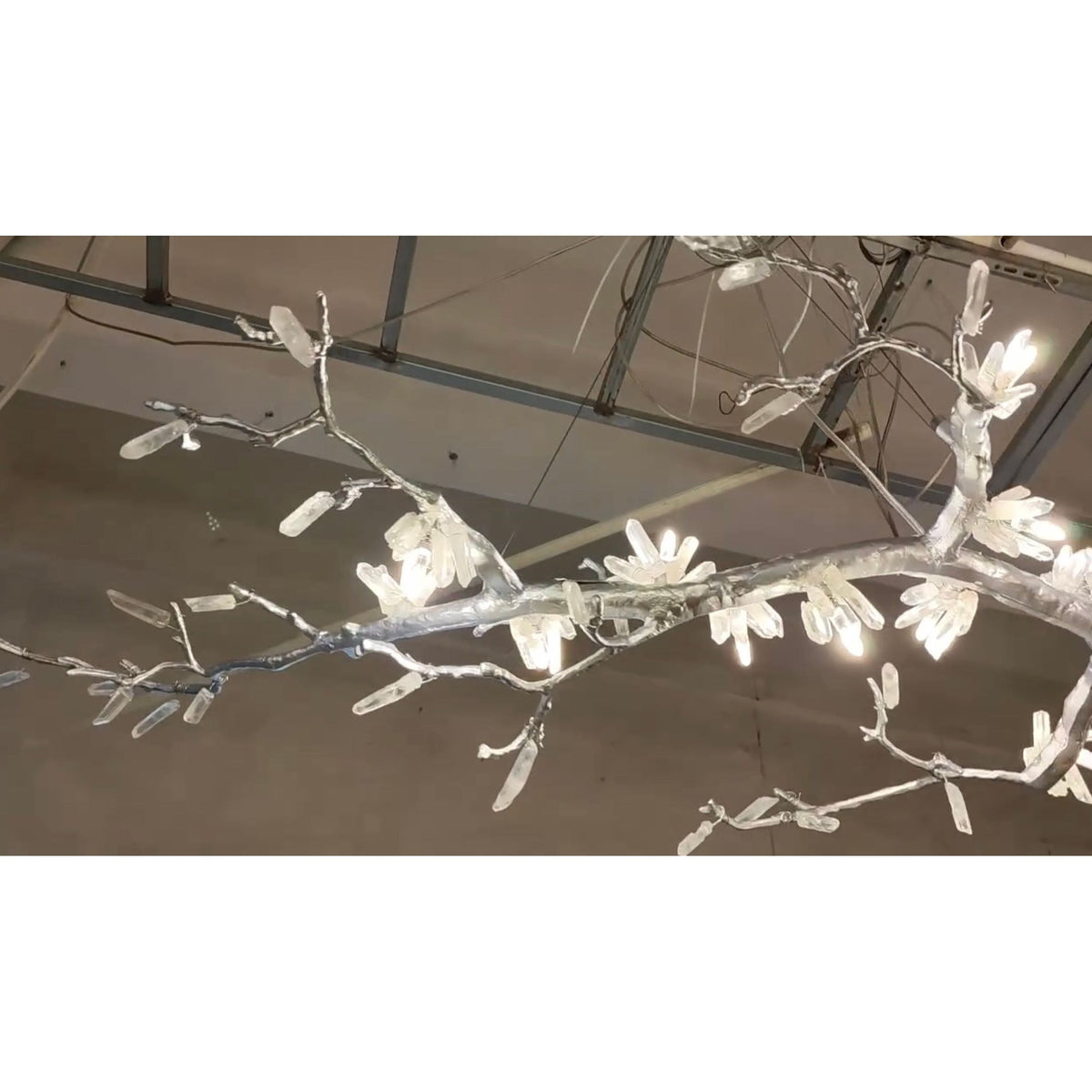 Selenite Crystal Blossom Branching Tree Chandelier - view 41