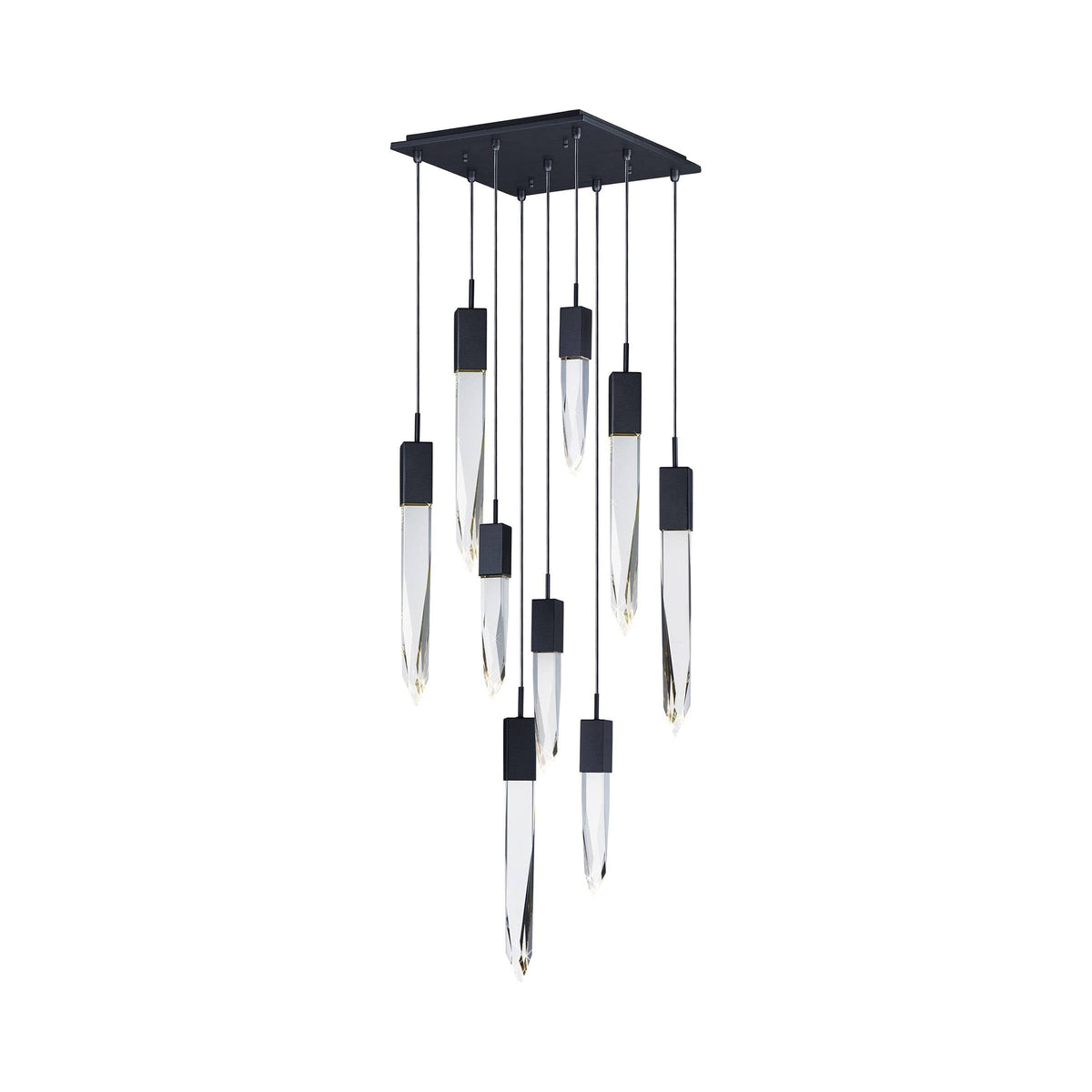 Modern Light Luxury Round/Rectangle Ceiling Pendant Light in Black Finish for Kitchen Island/ Staircase/Living Room - view 17