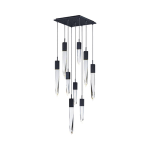 Modern Light Luxury Round/Rectangle Ceiling Pendant Light in Black Finish for Kitchen Island/ Staircase/Living Room - view 17