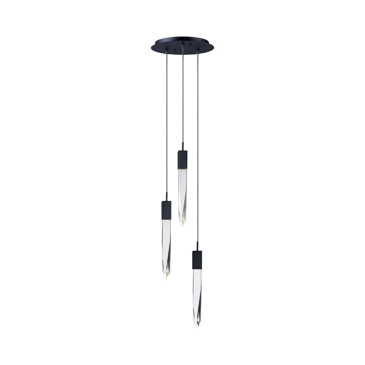 Modern Light Luxury Round/Rectangle Ceiling Pendant Light in Black Finish for Kitchen Island/ Staircase/Living Room - view 14