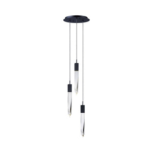Modern Light Luxury Round/Rectangle Ceiling Pendant Light in Black Finish for Kitchen Island/ Staircase/Living Room - view 14