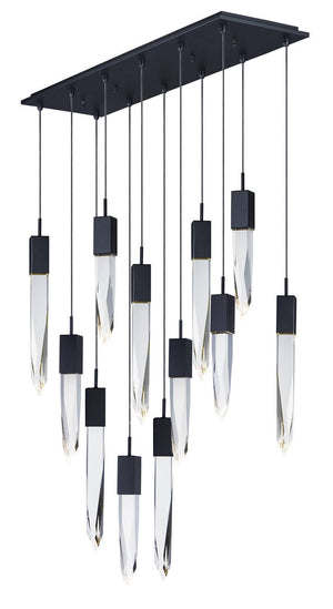 Modern Light Luxury Round/Rectangle Ceiling Pendant Light in Black Finish for Kitchen Island/ Staircase/Living Room - view 18