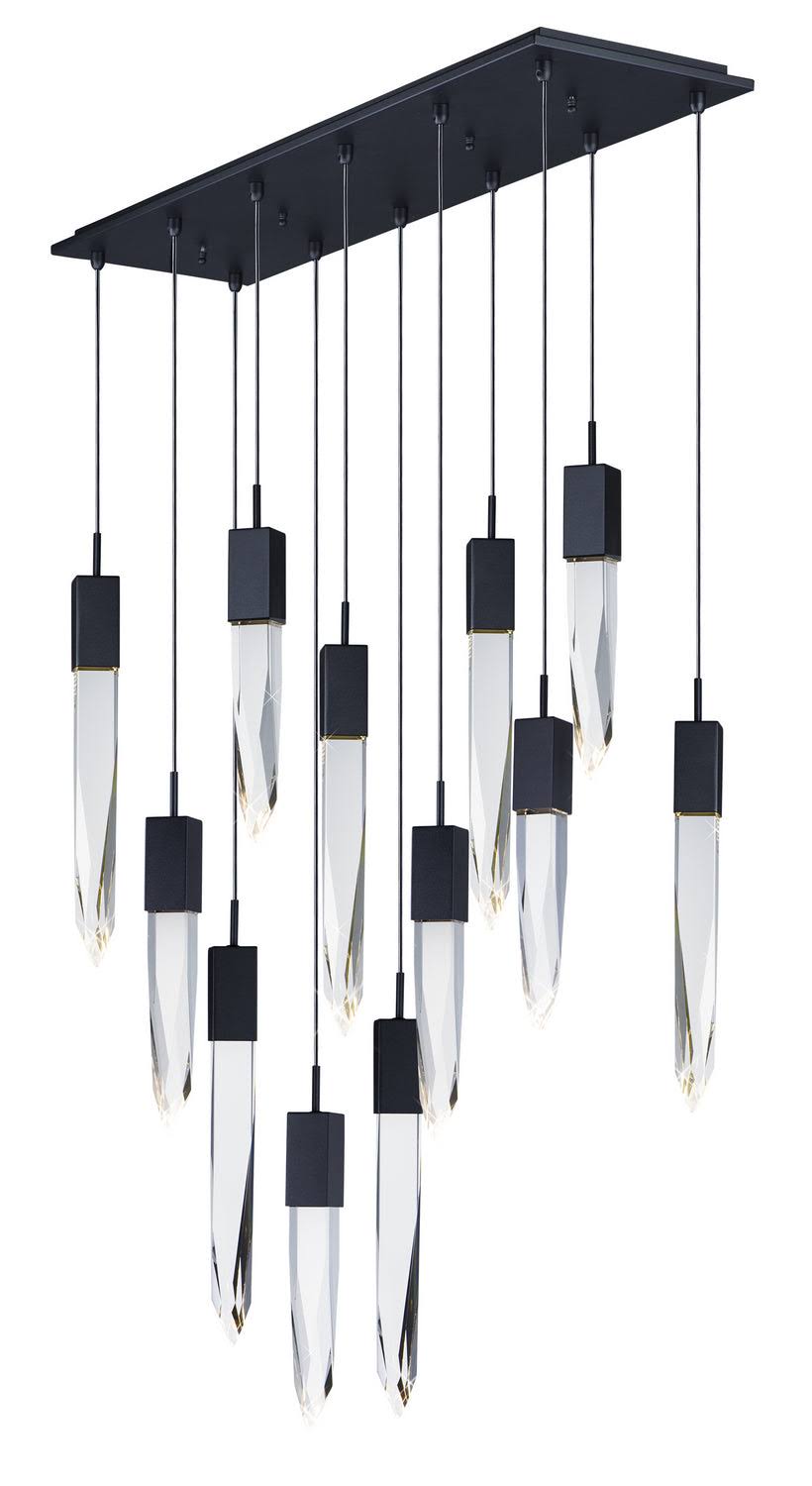 Modern Light Luxury Round/Rectangle Ceiling Pendant Light in Black Finish for Kitchen Island/ Staircase/Living Room - view 18
