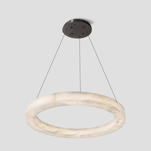 Theseus Alabaster Round Living Room Chandelier - view 19
