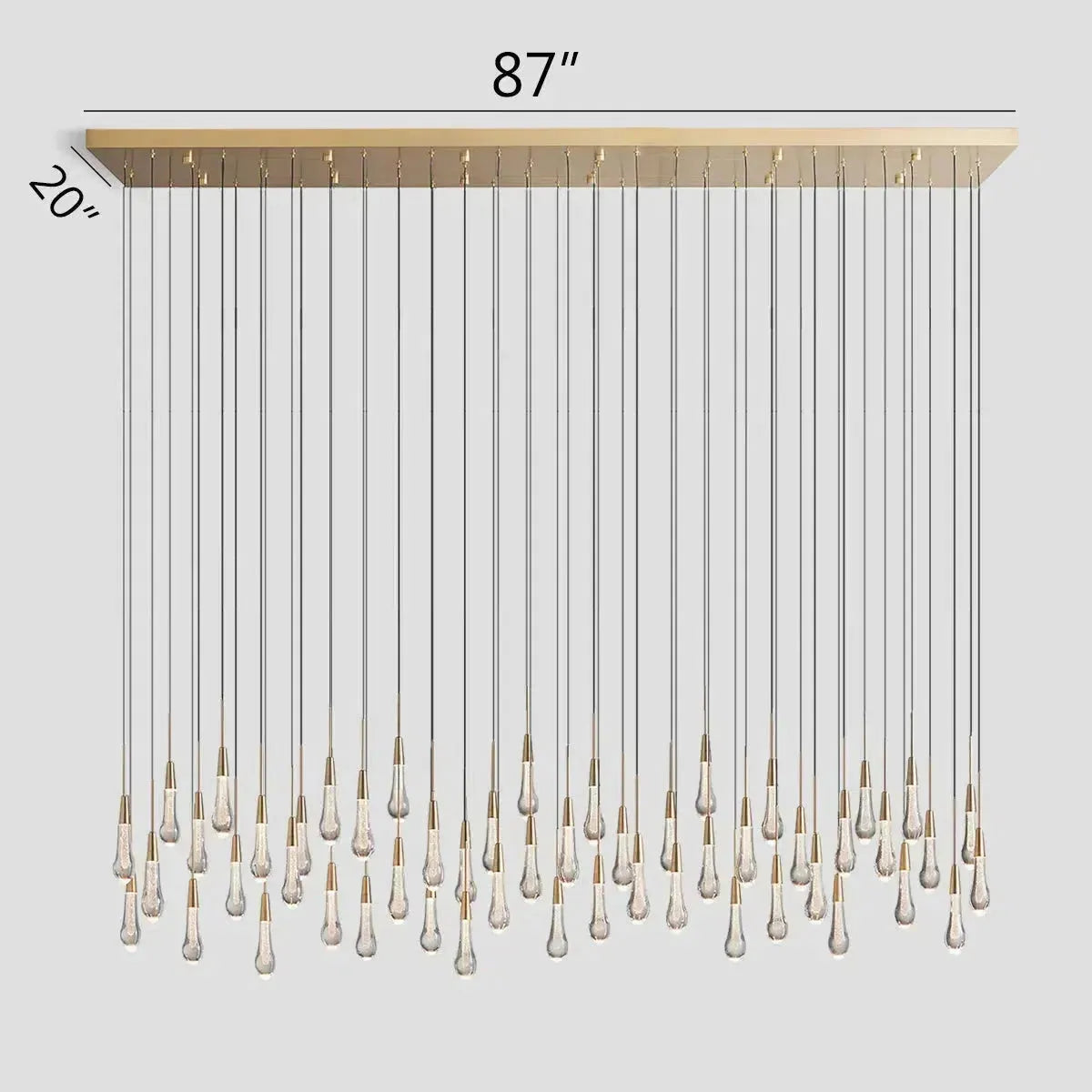 Soltaire Linear Chandelier 37"50"70"87"120" - view 25