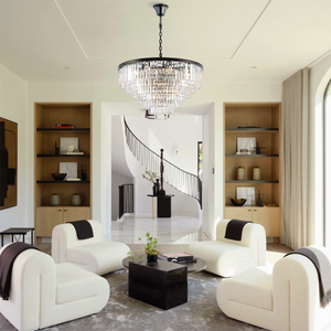 Falria Multi-Tier Clear/Smoke Crystal Round Chandelier - view 18
