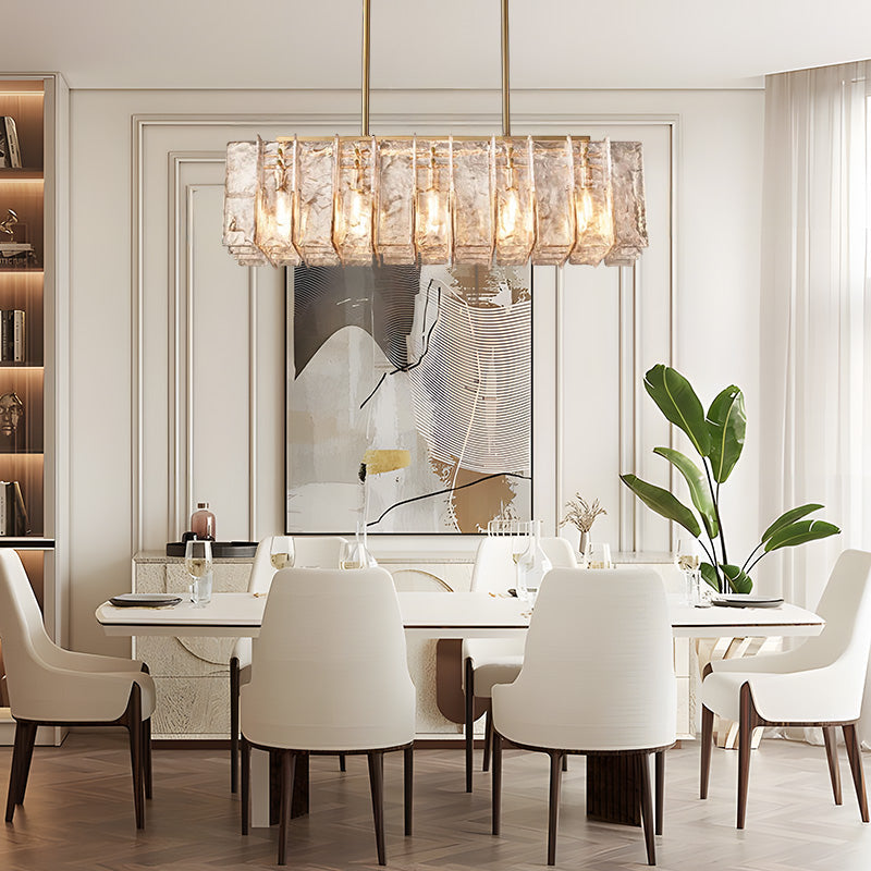 Loxel Smoke Glass Rectangular Chandelier 49 in67 in - view 3