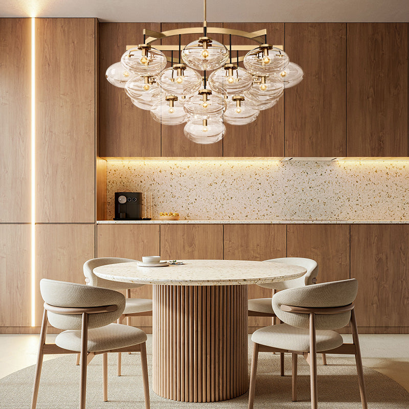 Coraline Clear Glass Round Chandelier 48"