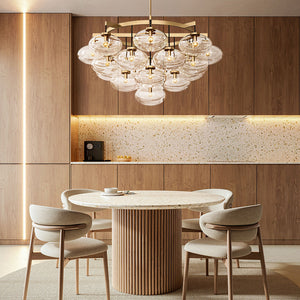 Selena Clear Glass Round Chandelier 48" - view 4