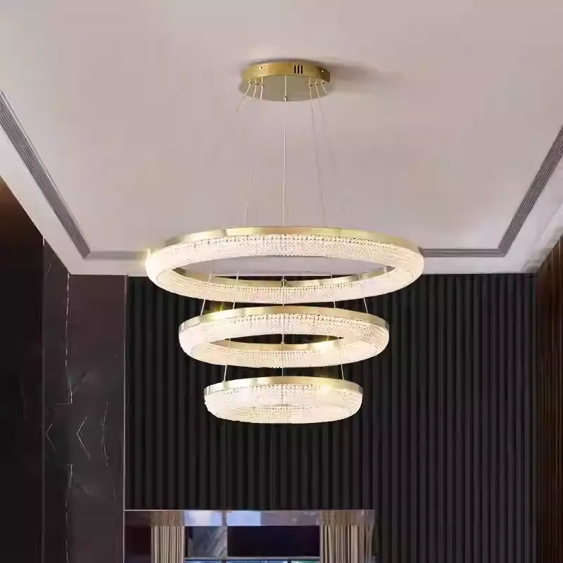 Modern Minimalist Rings Round/Oval Crystal Chandelier - view 3