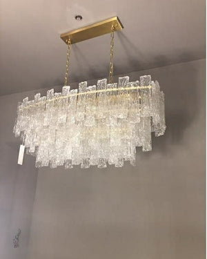 Giovanni Layered Rectangle Glass Chandelier, rectangular - view 2