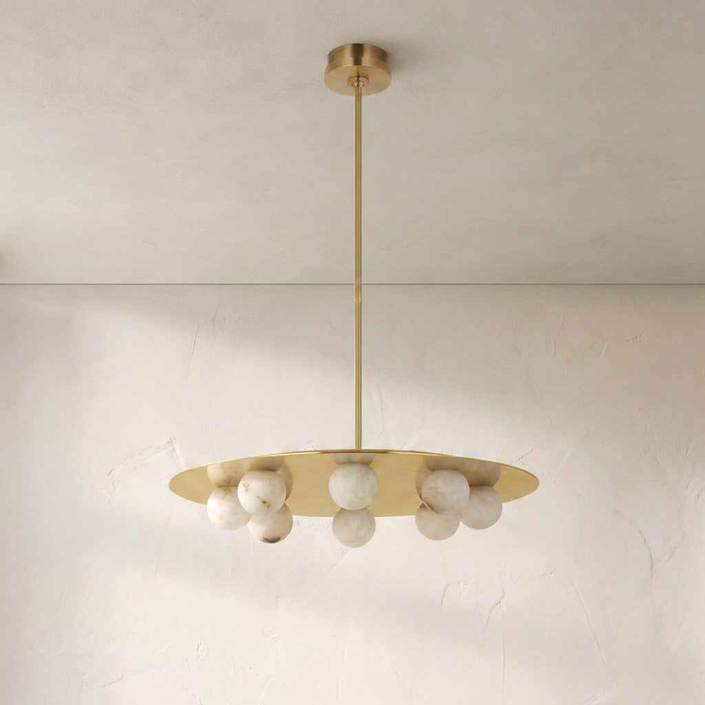 Alabaster Pertica 24" Eight Light Chandelier