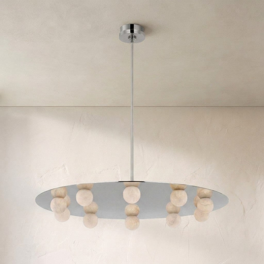 Alabaster Pertica 36" Ten Light Chandelier