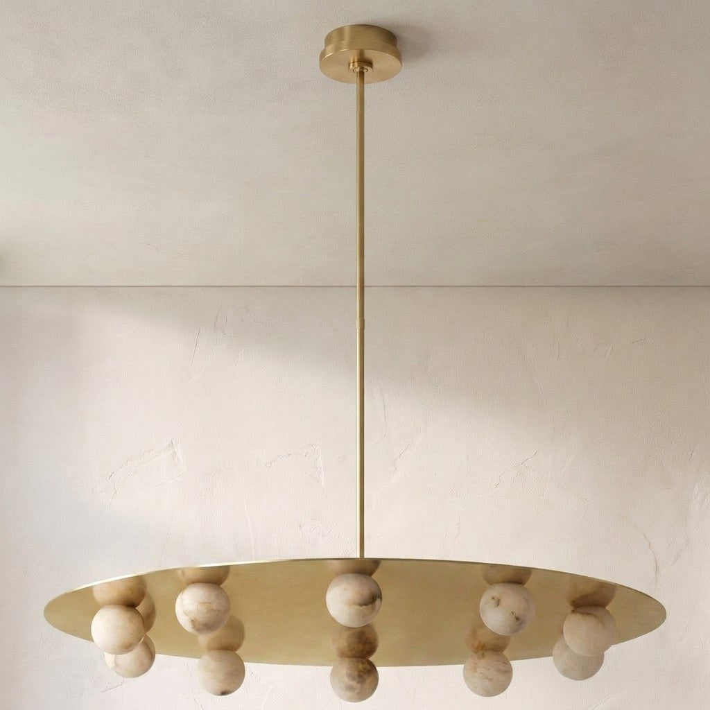 Alabaster Pertica 36" Ten Light Chandelier