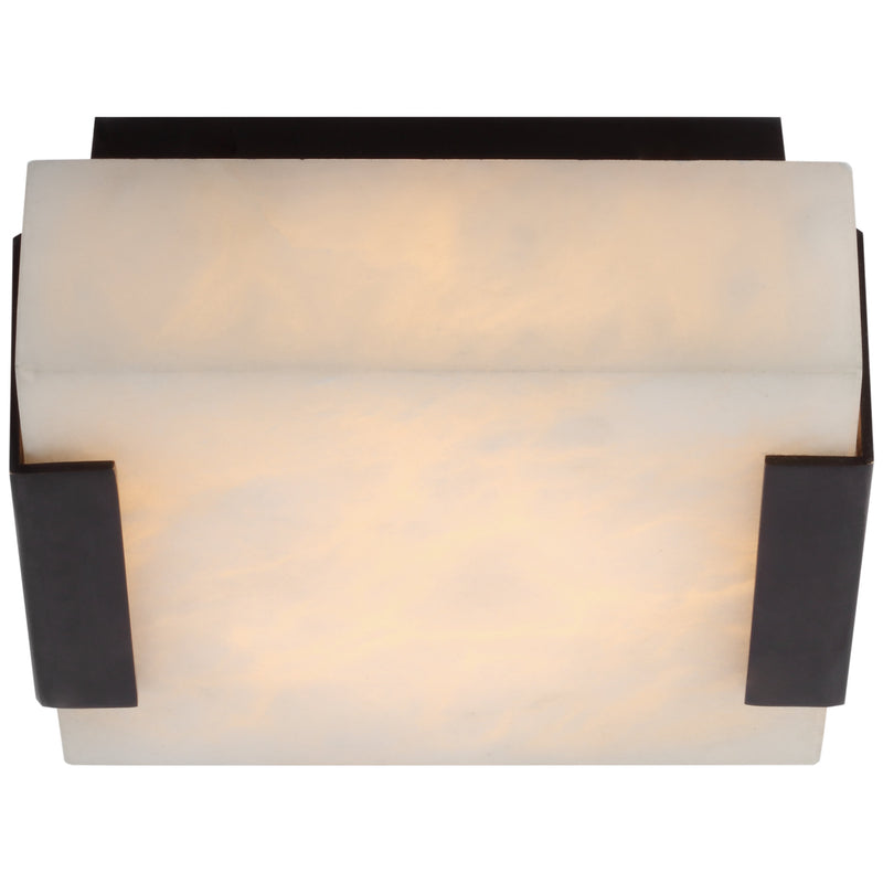 Alabaster Kelly  Square Flush Mount Wall Sconce Lamp 2.25"H - view 2
