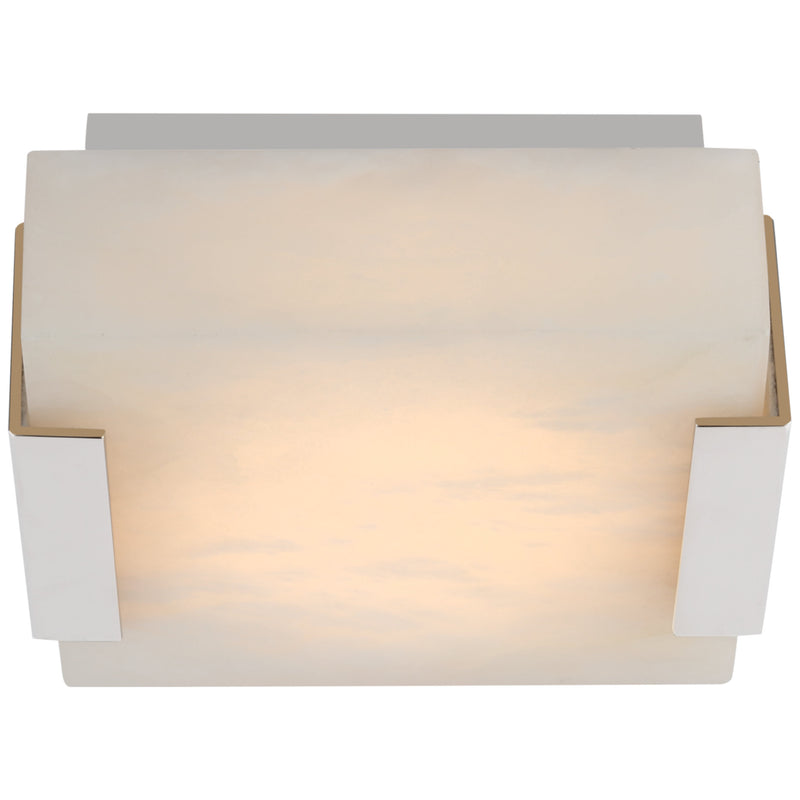 Alabaster Kelly  Square Flush Mount Wall Sconce Lamp 2.25"H - view 3