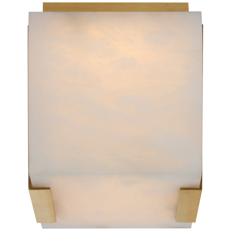 Alabaster Square Flush Mount Wall Sconce Lamp 6"H - view 2
