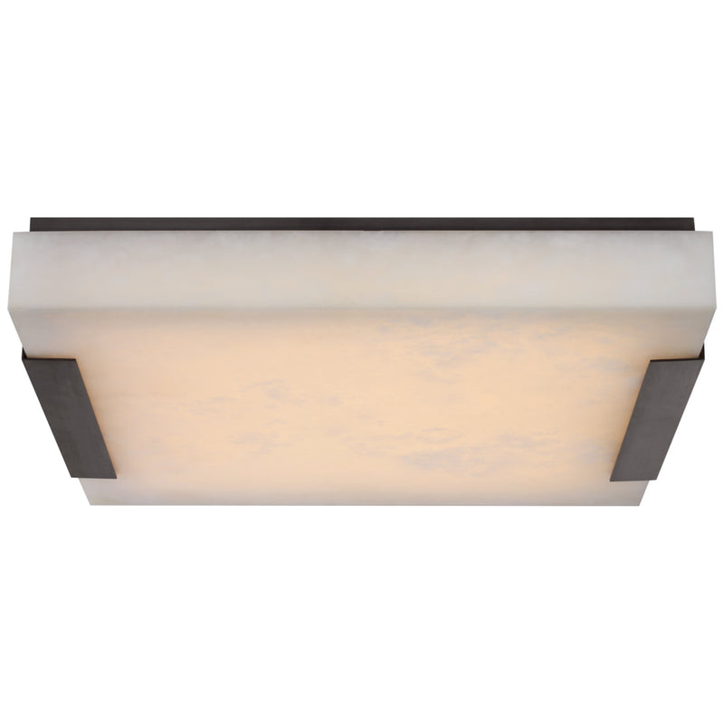 Alabaster Square Flush Mount Wall Sconce Lamp 3"H - view 2