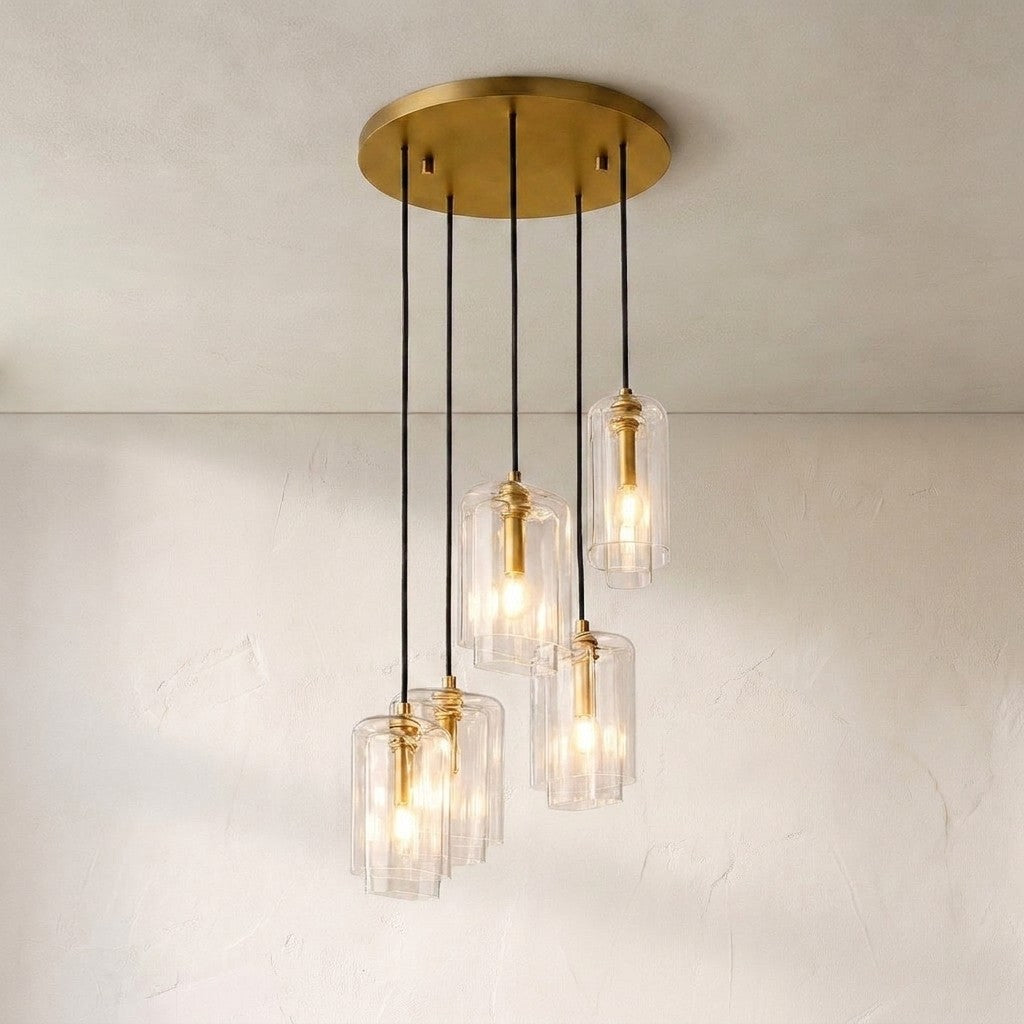 Lacore Clear Glass Cluster Chandelier
