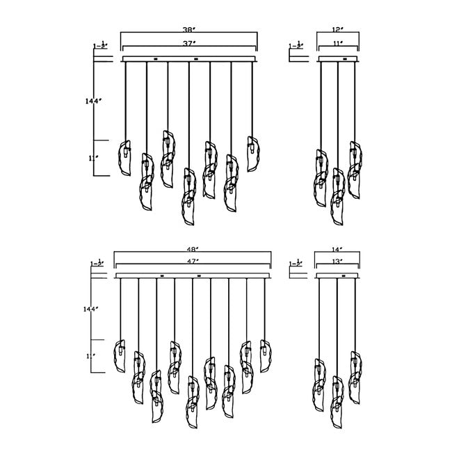 Flare Oval Multi Light Chandelier - view 2