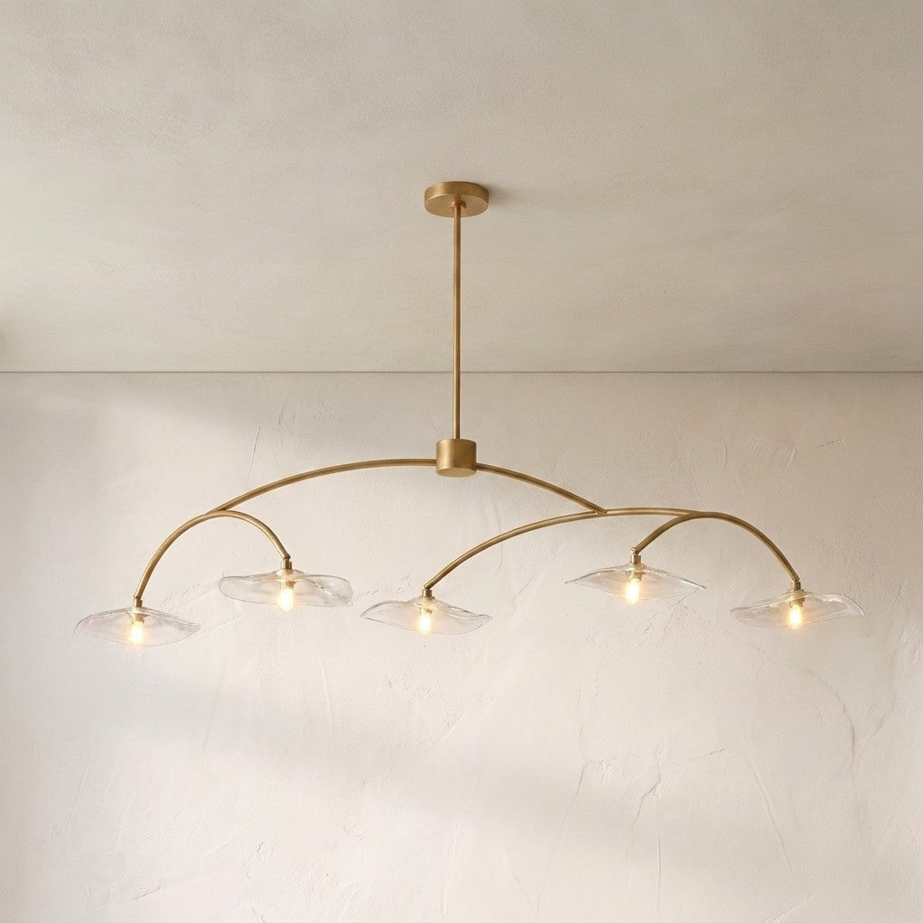 Lilia Clear Glass Linear Chandelier