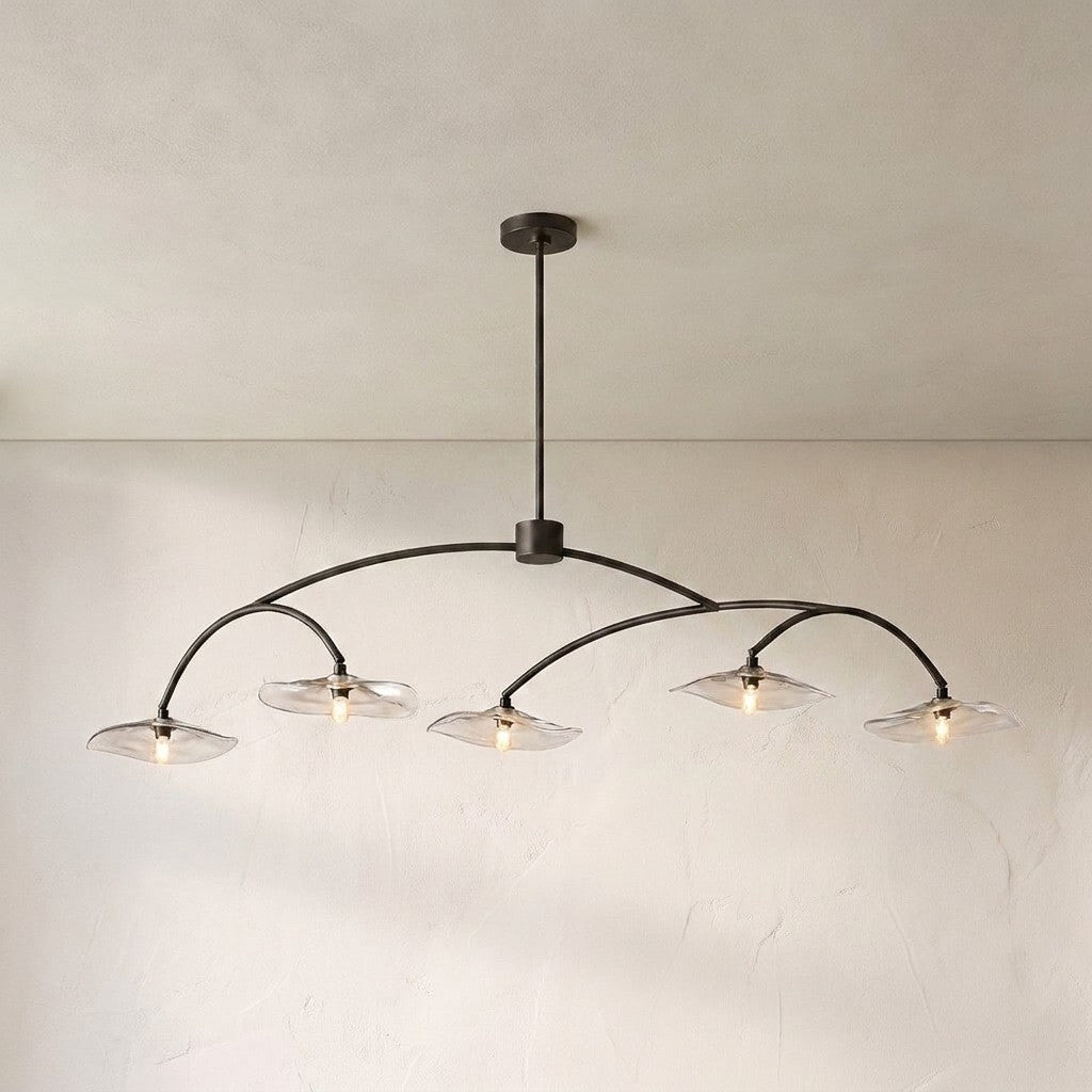 Lilia Clear Glass Linear Chandelier