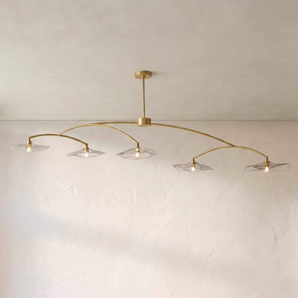Lilia Smoke Glass Linear Chandelier