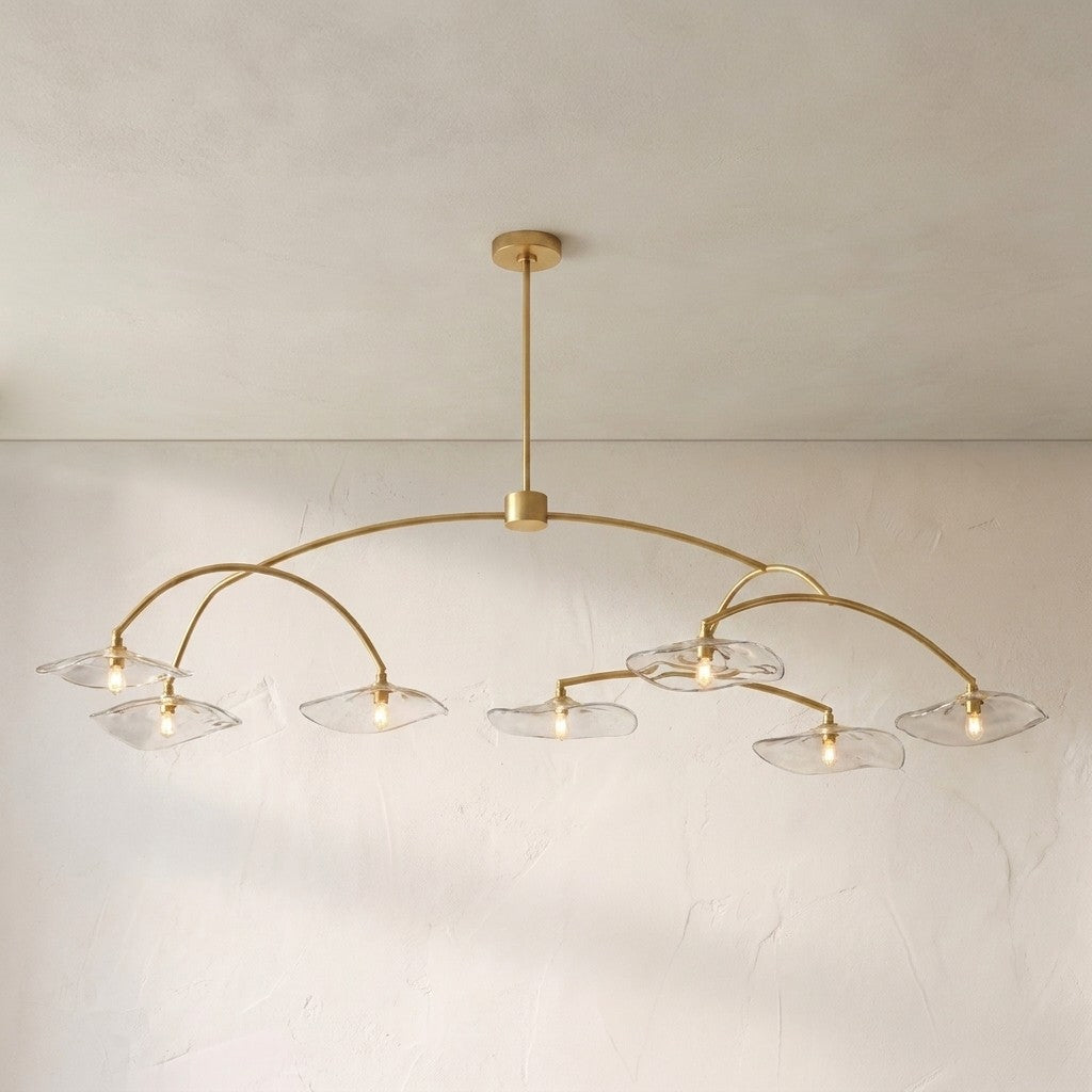 Lilia Smoke Glass Round Chandelier