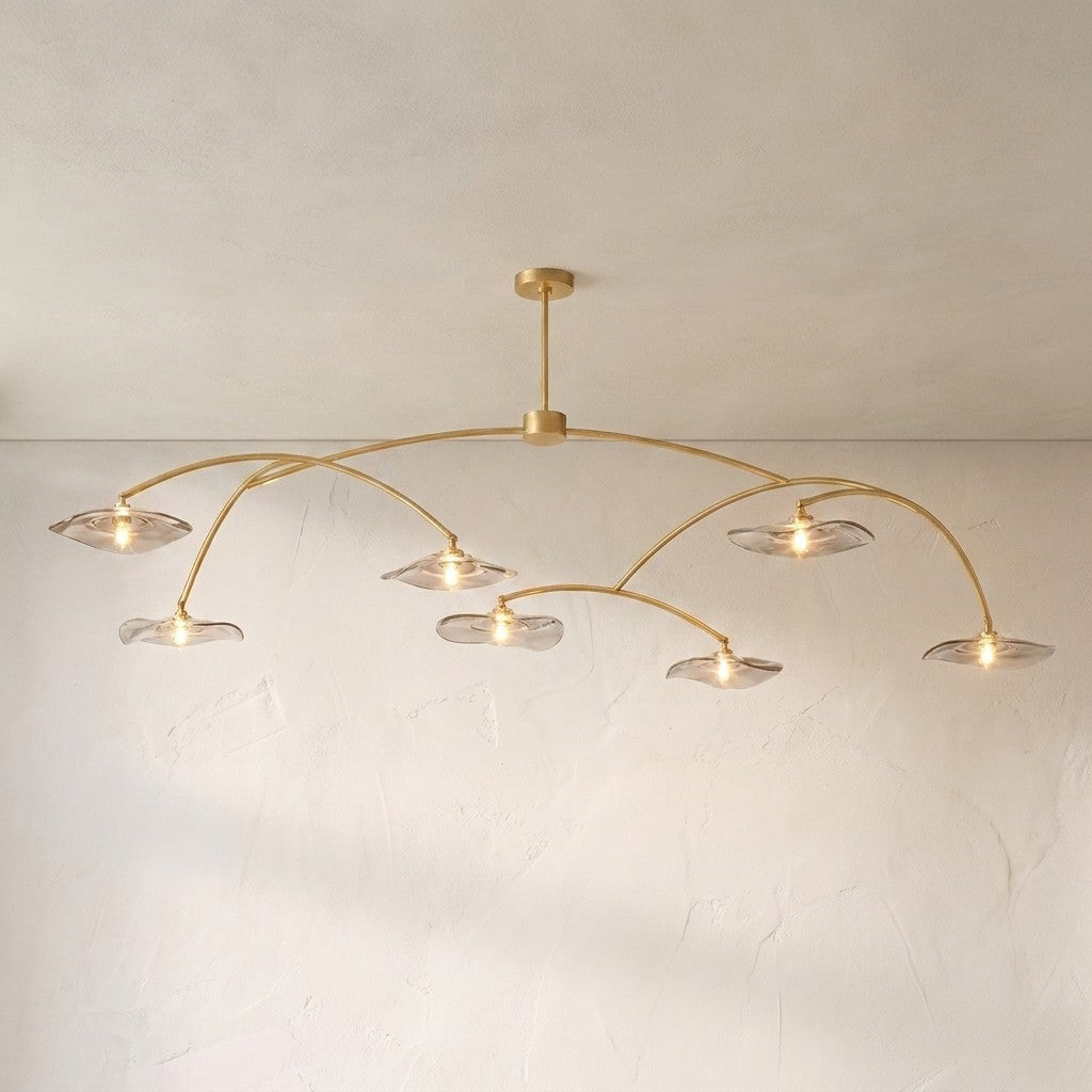 Lilia Smoke Glass Round Chandelier