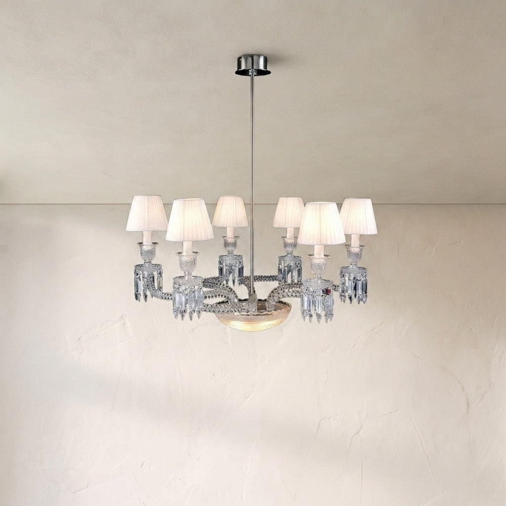 Lliana Classic Luxury Oval K9 Crystal Chandelier 6 Lights