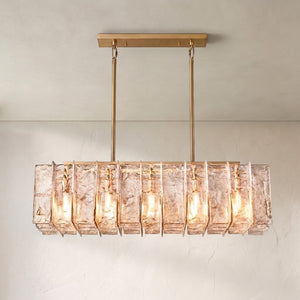 Loxel Smoke Glass Rectangular Chandelier 49"67"